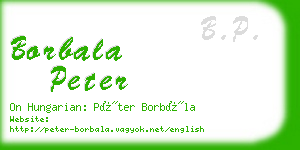 borbala peter business card